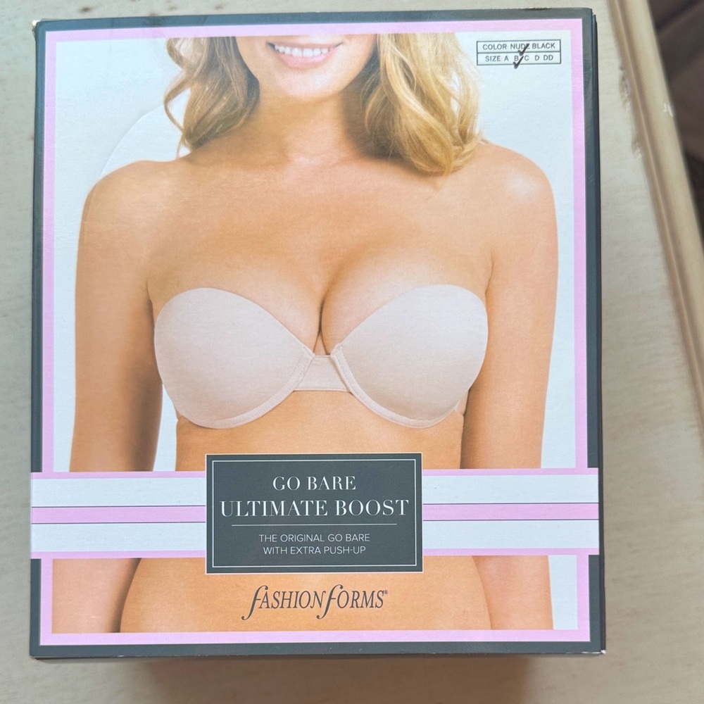 Fashion Forms Go Bare Ultimate Boost Strapless Bra - Nude